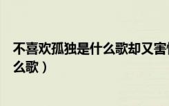 不喜欢孤独是什么歌却又害怕两个人相处（不喜欢孤独是什么歌）