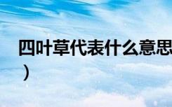 四叶草代表什么意思?（四叶草代表什么含义）
