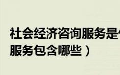 社会经济咨询服务是什么意思（社会经济咨询服务包含哪些）
