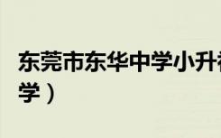 东莞市东华中学小升初分数线（东莞市东华中学）