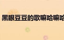 黑眼豆豆的歌嘛哈嘛哈的歌（黑眼豆豆的歌）