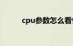 cpu参数怎么看性能（cpu参数）