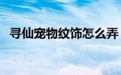 寻仙宠物纹饰怎么弄（寻仙宠物隐藏技能）