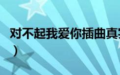 对不起我爱你插曲真实（对不起我爱你的插曲）