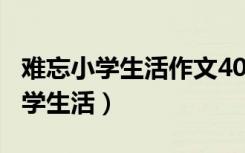 难忘小学生活作文400字六年级下册（难忘小学生活）