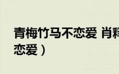 青梅竹马不恋爱 肖释小说全文（青梅竹马不恋爱）
