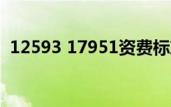 12593 17951资费标准（17951资费标准）