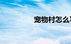 宠物村怎么写（宠物村）