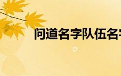 问道名字队伍名字（问道好名字）