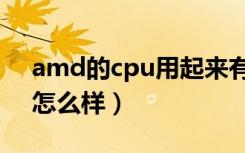 amd的cpu用起来有什么不同（amd的cpu怎么样）