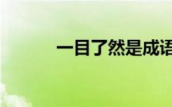 一目了然是成语吗（一目了然）