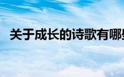 关于成长的诗歌有哪些（关于成长的诗歌）