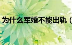 为什么军婚不能出轨（为什么军婚容易离婚）