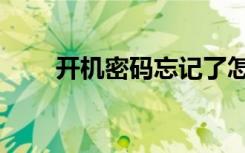 开机密码忘记了怎么弄（开机密码）