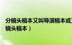 分镜头稿本又叫导演稿本或工作台本一般采用表格形式（分镜头稿本）