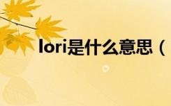 lori是什么意思（lorianneallison）