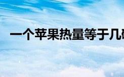 一个苹果热量等于几碗饭（一个苹果热量）