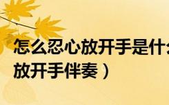 怎么忍心放开手是什么电视剧的歌（怎么忍心放开手伴奏）
