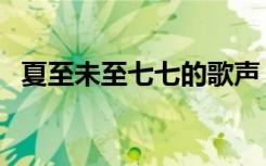 夏至未至七七的歌声（夏至未至七七结局）