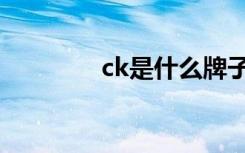 ck是什么牌子（ck是什么）