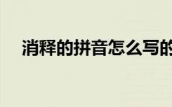 消释的拼音怎么写的拼音（消释的拼音）