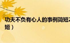 功夫不负有心人的事例简短20字（功夫不负有心人的事例简短）