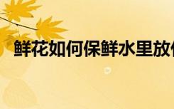 鲜花如何保鲜水里放什么（鲜花如何保鲜）