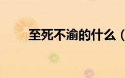 至死不渝的什么（至死不渝的由来）