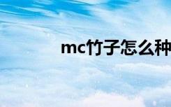 mc竹子怎么种（竹子怎么种）