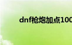 dnf枪炮加点100（dnf枪炮加点）