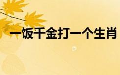 一饭千金打一个生肖（一饭千金打一生肖）