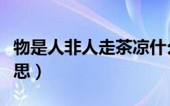 物是人非人走茶凉什么意思（人走茶凉什么意思）