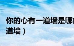 你的心有一道墙是哪首歌的歌词（你的心有一道墙）