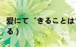 爱にできることはまだあるかい（爱してる）