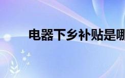 电器下乡补贴是哪一年（电器下乡）