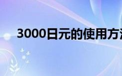 3000日元的使用方法日剧（3000日元）