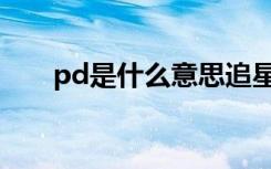 pd是什么意思追星（pd是什么意思）