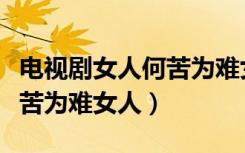 电视剧女人何苦为难女人全集（电视剧女人何苦为难女人）