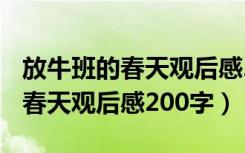 放牛班的春天观后感200字大学生（放牛班的春天观后感200字）