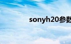 sonyh20参数（sonyh20）