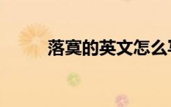 落寞的英文怎么写（落寞的英文）