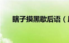 瞎子摸黑歇后语（居民公园摸黑锻炼）