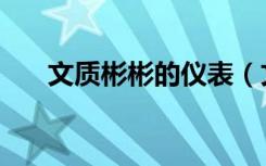 文质彬彬的仪表（文质彬彬仪表堂堂）