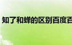 知了和蝉的区别百度百科（知了和蝉的区别）