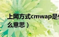 上网方式cmwap是什么意思（cmwap是什么意思）