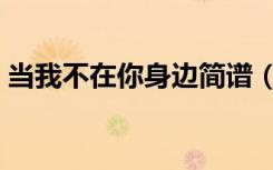 当我不在你身边简谱（当我不在你身边歌词）