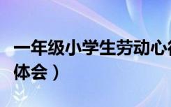 一年级小学生劳动心得体会（小学生劳动心得体会）