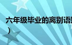 六年级毕业的离别语短（六年级毕业的离别语）