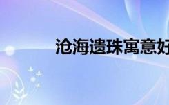 沧海遗珠寓意好吗（沧海遗珠）