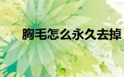 胸毛怎么永久去掉（胸毛可以拔掉么）
